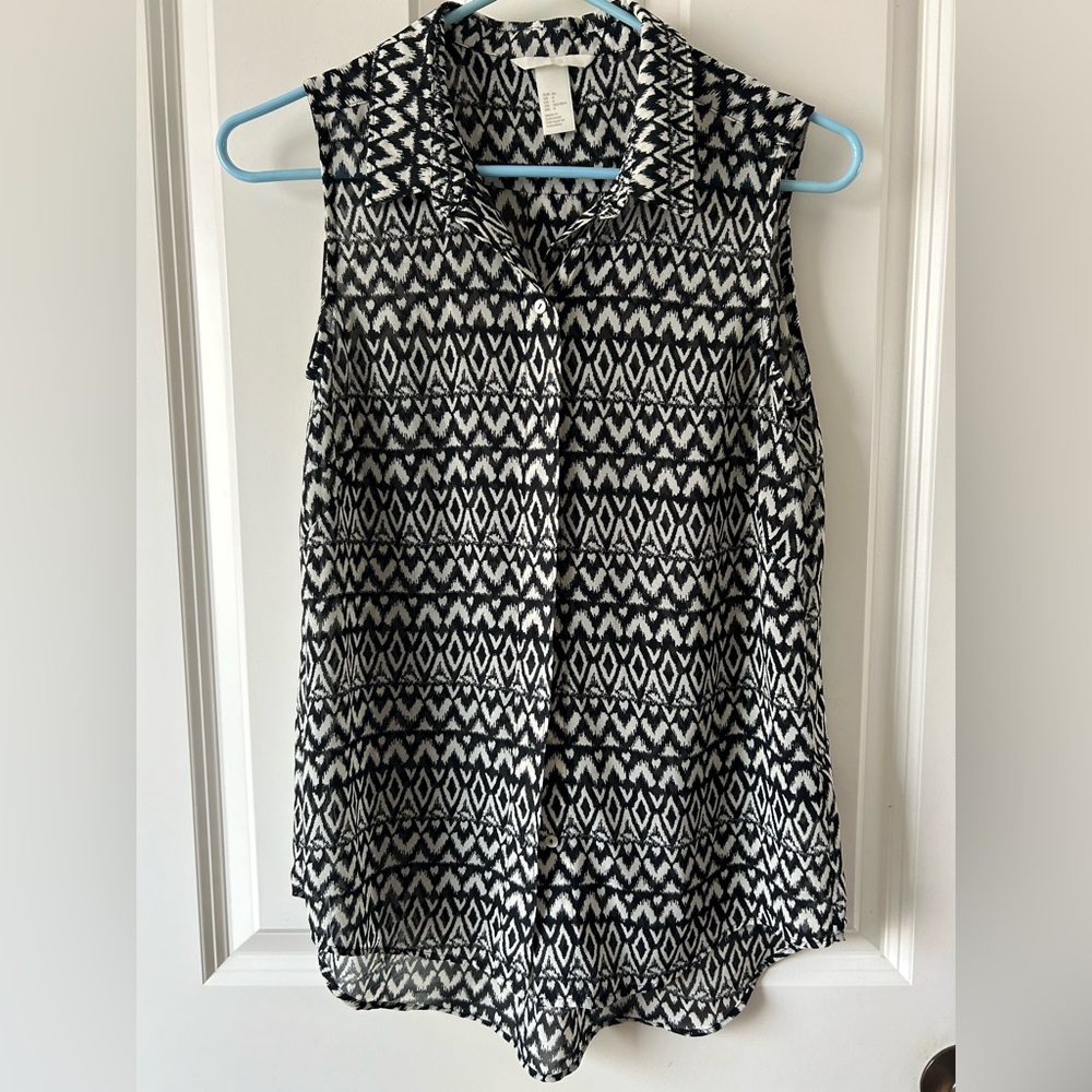 H&M Button Up Tank Size 4 NWOT